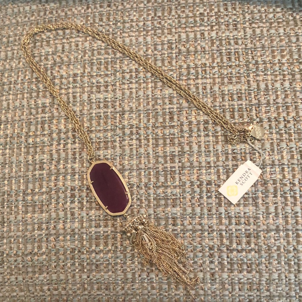 Kendra Scott Rayne Necklace in Dark Purple